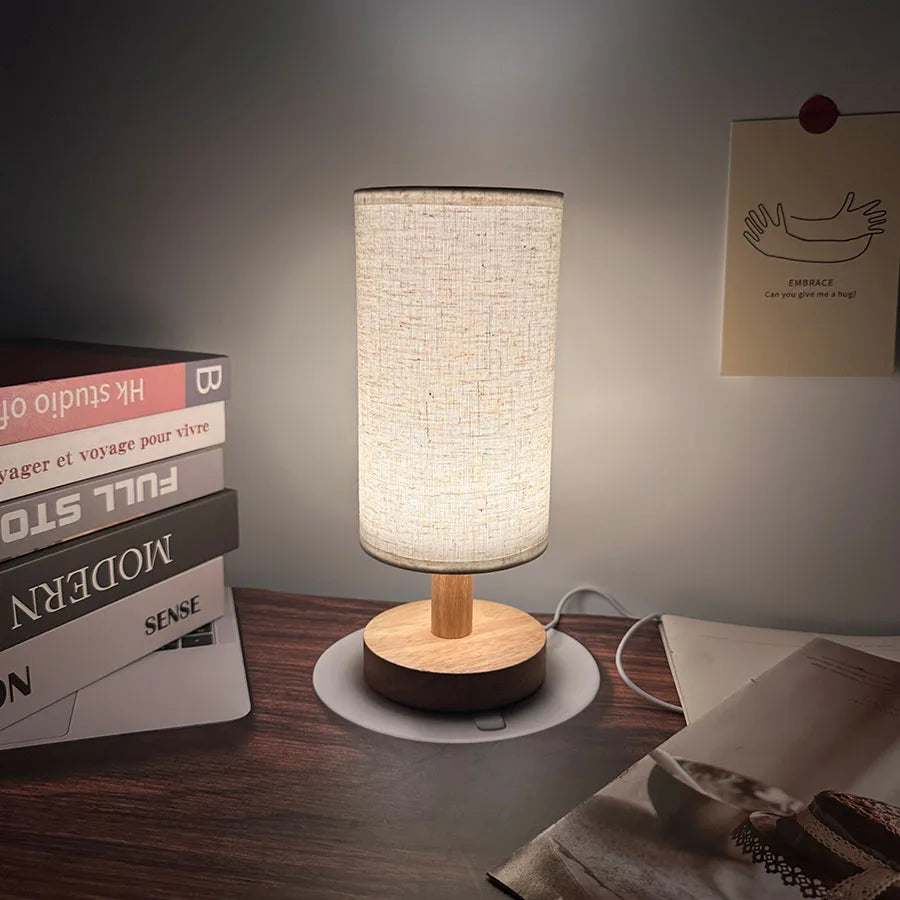 Nook Lamp on a desk with books