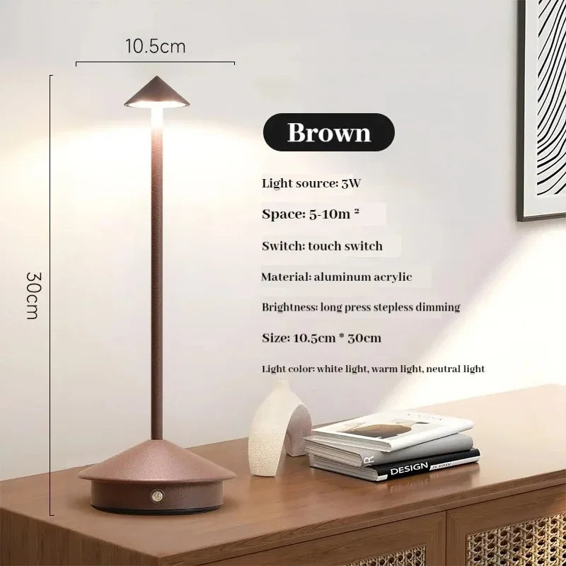 Spire lamp in brown