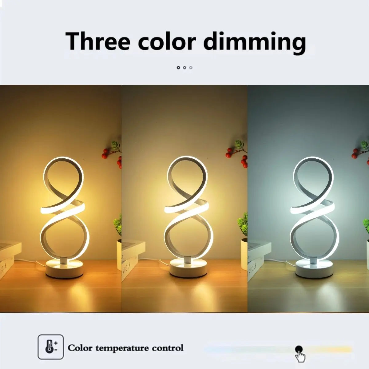 Loop Lamp in warm, neutral and cool light