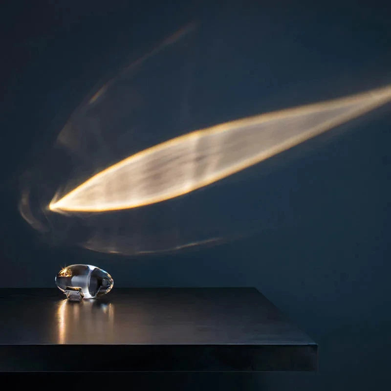 Prism Light casting a white beam in a dark room