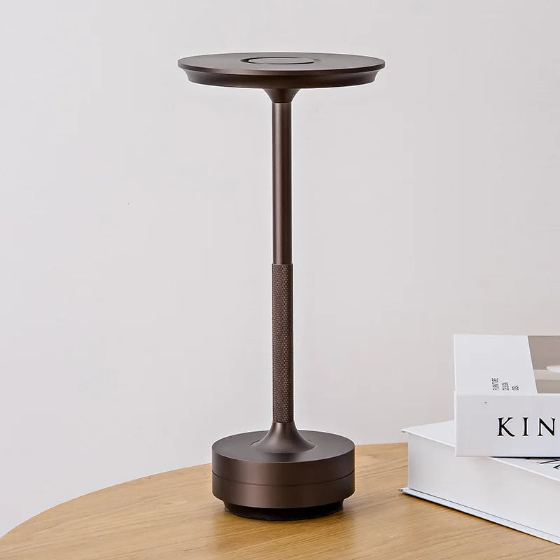 Orbit lamp in champagne